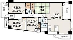 ルネフェリアス堺鳳 4LDKの間取図画像