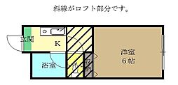 JR仙石線 仙台駅 バス18分 青山2丁目下車 徒歩2分の賃貸アパート 2階1Kの間取り