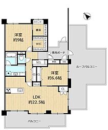 ローレルスクエア登美ケ丘14番館 2SLDKの間取図画像
