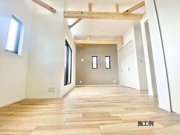 洋室(建築条件付売地施工事例)