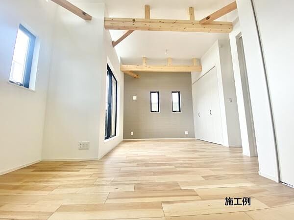 洋室(建築条件付売地施工事例)