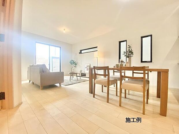 リビング(建築条件付き売地施工事例)