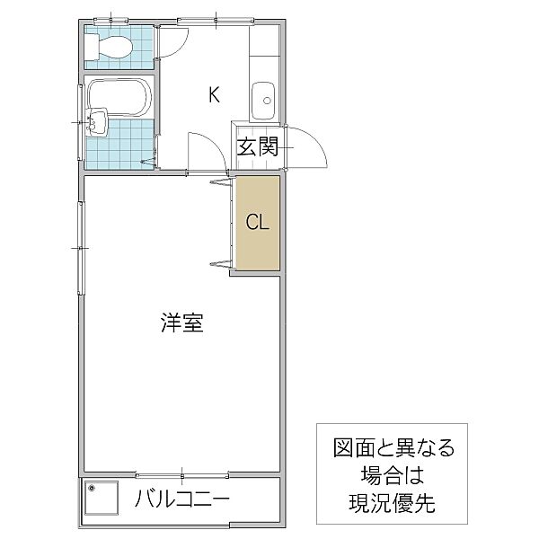 コーポ82 303号室｜茨城県水戸市石川(賃貸マンション1K・3階・30.00㎡)の写真 その2