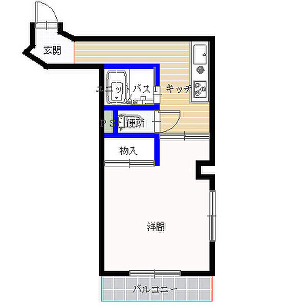 K1ビル 301号室｜茨城県水戸市城南(賃貸マンション1K・3階・27.85㎡)の写真 その2