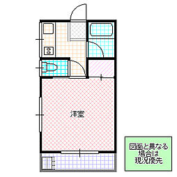 アパート 1Kの間取図画像
