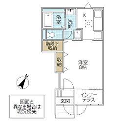 プレミアス II 105号室 1階1Kの間取り