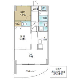 クライスフォルムMITO 1SLDKの間取図画像