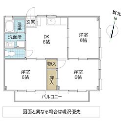 エスパス21 3DKの間取図画像