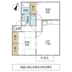 ラ・ルーン 2LDKの間取図画像