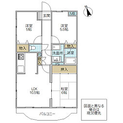 ベアート松が丘 2階3LDKの間取り