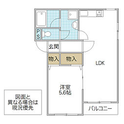 スエルテ 1階1LDKの間取り