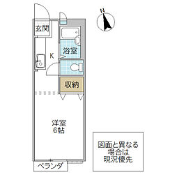 ゴトウハイツ 1Kの間取図画像