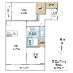 プルミエール 2階2LDKの間取り