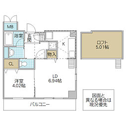 間取図画像 1LDK
