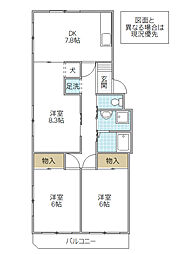ケイセイグランドハイツそとの 3DKの間取図画像