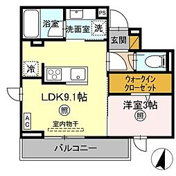 プラデーラ 303号室 3階1LDKの間取り