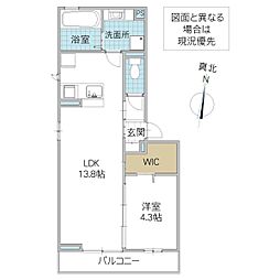 ソラーロ 2階1LDKの間取り