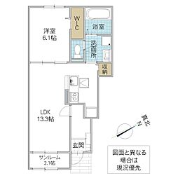 間取図画像 1LDK
