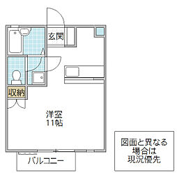 ドミールムトウG ワンルームの間取図画像