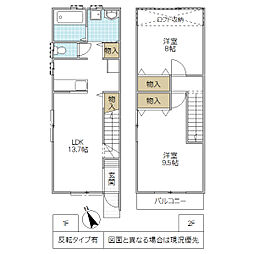 TOPハイツ II 2LDKの間取り