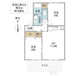 間取図画像 2LDK