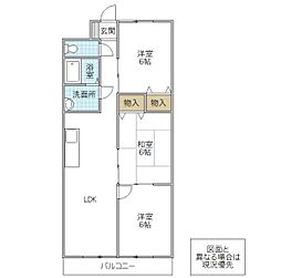 ジャパンハウス大洗 3LDKの間取図画像
