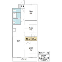 ジャパンハウスOARAI 5階3LDKの間取り