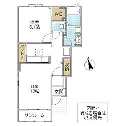 VITA　DOLCE 1階1LDKの間取り