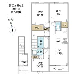 間取図画像 3LDK