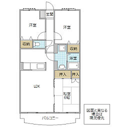プレジデントヒル 3LDKの間取図画像