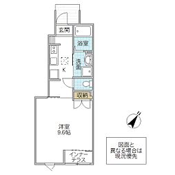 Prendre 1Kの間取図画像