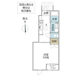 フロントアイランドI(Front Island I) 1Kの間取図画像