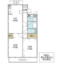 間取図画像 2LDK