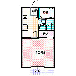 プレミールC 1Kの間取図画像