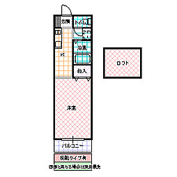 ウインズフィールドC ワンルームの間取図画像