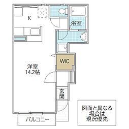 デフィーKM ワンルームの間取図画像