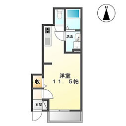 Aコージーハウス ワンルームの間取図画像