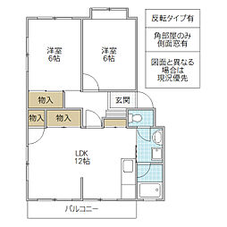 ロイヤルマンションA 2LDKの間取図画像