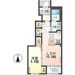メゾンド・ソレイユ 1LDKの間取図画像