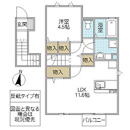 大黒屋十弐番館 1LDKの間取図画像