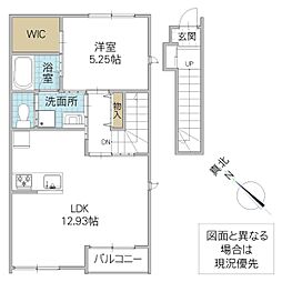 OLIVE HEIGHTS 1LDKの間取図画像