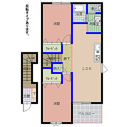 パディー・フィールド 2LDKの間取図画像