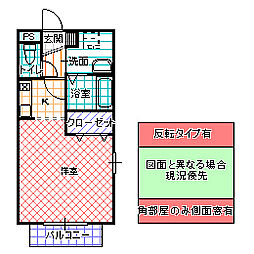 ハーベストガーデン ワンルームの間取図画像