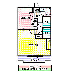 グランクール 1LDKの間取図画像
