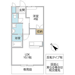フローラ 1LDKの間取図画像
