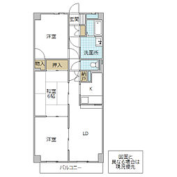 サザンヒルズ 3LDKの間取図画像