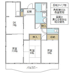 サンステージ見川 3DKの間取図画像