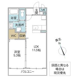 アーバニズム小美玉レジデンス 1LDKの間取図画像