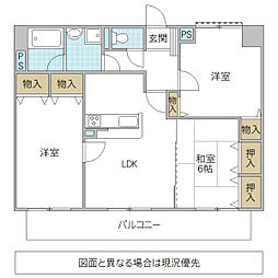 ミオ・パラッツォ水戸 3LDKの間取図画像