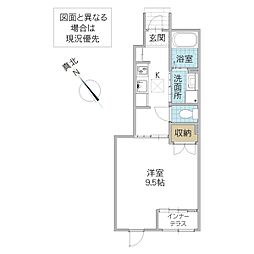 アメリアハイツ 1Kの間取図画像